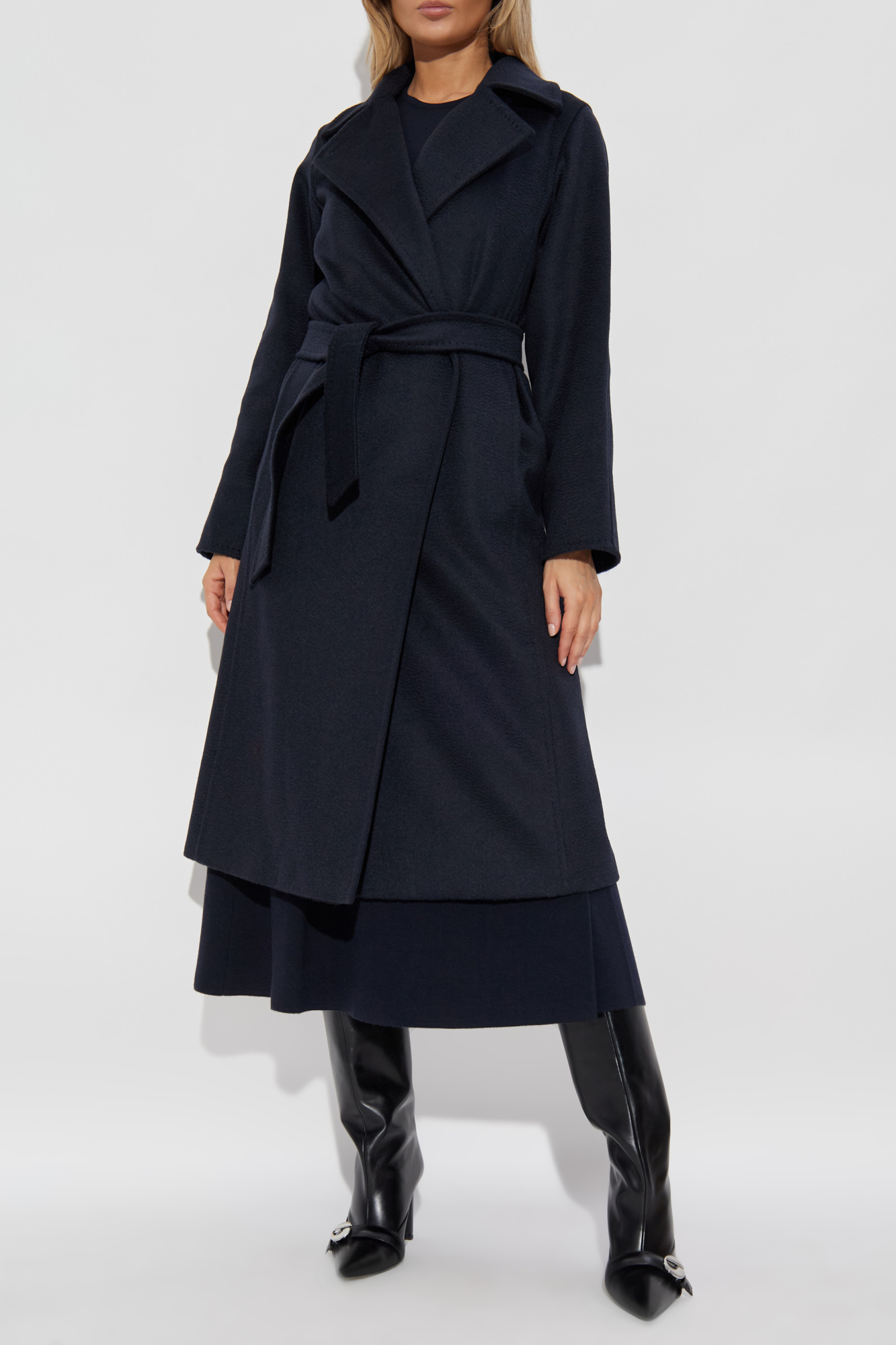 Max Mara MANUELA ネイビー Max Mara Navy Blue Manuela Icon Light Edition Coat | italist